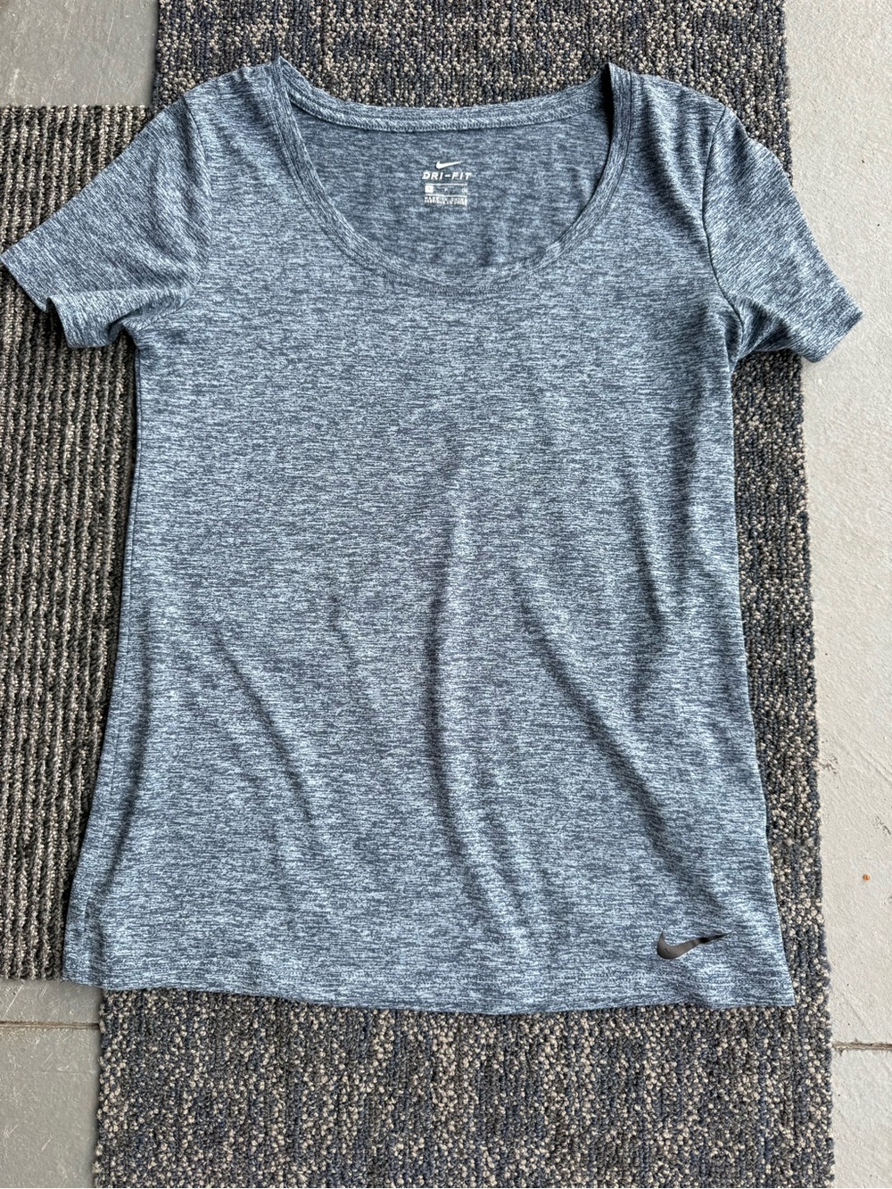 Nike Women's Heather Blue Dri-FIT Scoop Neck Tee